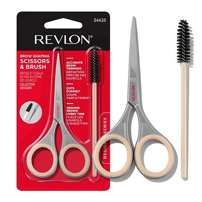 Revlon Designer Series with Brow Scissor and Spoolie Brush Set - 2pc