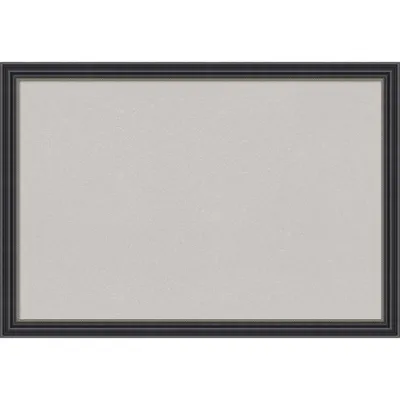 26x18 Stylish Wood Frame Cork Board Black