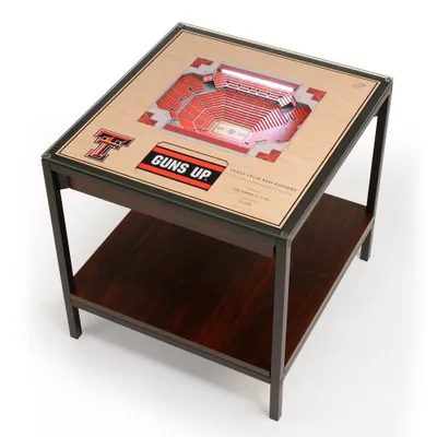 NCAA Texas Tech Red Raiders Basketball 25-Layer StadiumViews Lighted End Table