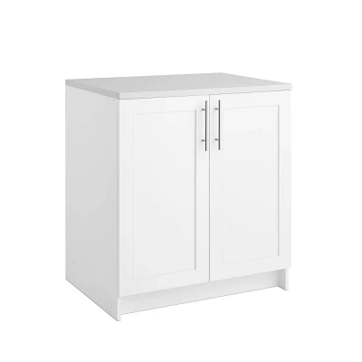 Prepac 32 Wide Elite Storage Cabinet with Panel Doors White