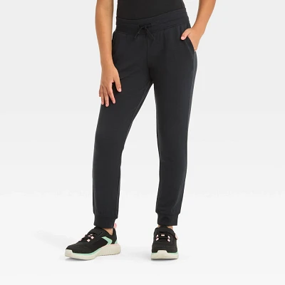 Girls Cozy Soft Jogger Pants - All In Motion Black M