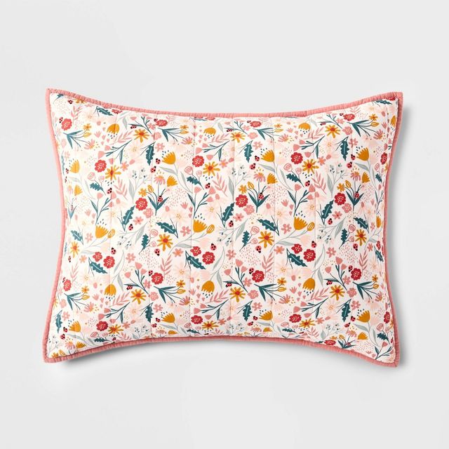 Floral Cotton Reversible Kids Sham - Pillowfort