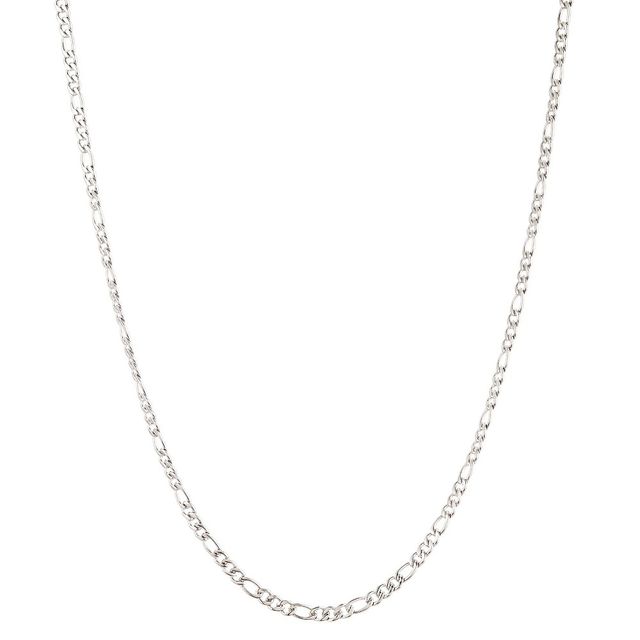 Men Stainle Steel Figaro Chain Necklace (3mm) - Silver (24)