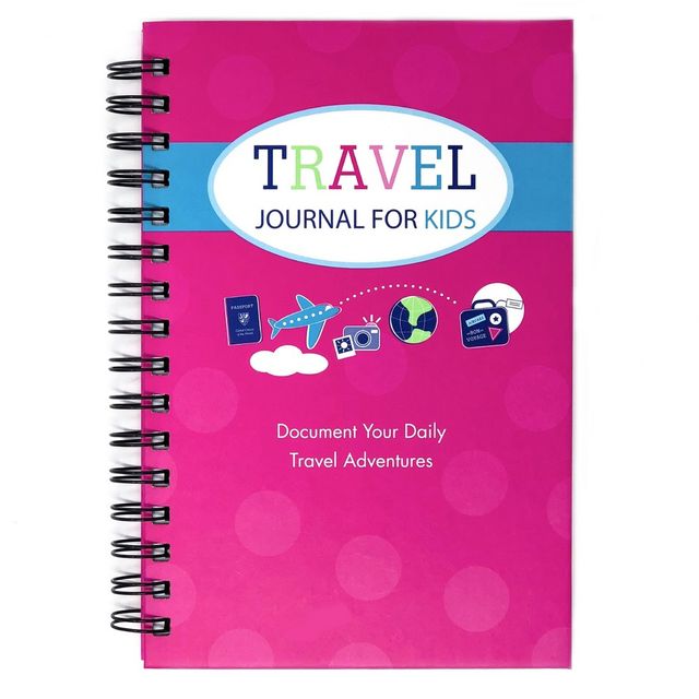 Travel Journal for Kids 8.5x5.5 Pink - Kahootie Co