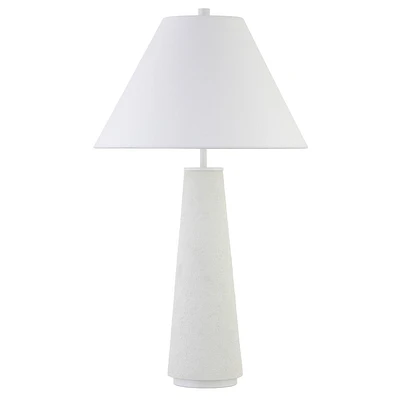 Hampton & Thyme 28 Tall Monochrome Table Lamp with Fabric Shade : Ceramic Body, Cone Shade, UL Listed