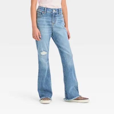 Girls Mid-Rise Flare Jeans