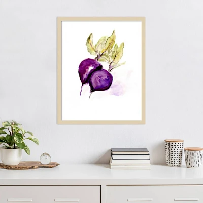 Amanti Art Veggie Sketch Beets by Marcy Chapman Wood Framed Wall Art Print