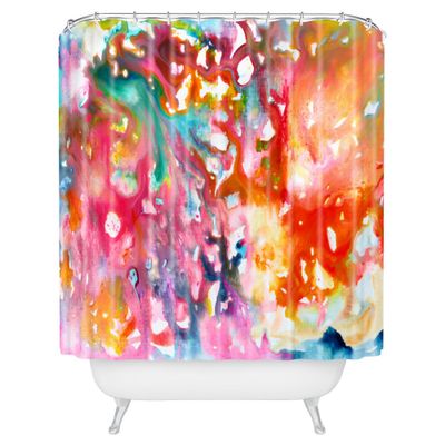 Stephanie Corfee Fast and Loose Shower Curtain Daring - Deny Designs: Abstract Galaxy Pattern, Microfiber Fabric, Machine Washable