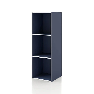 24/7 Shop At Home 35.3 Silkpath Modern 3 Cube Stackable and Modular Bookcase