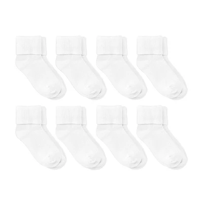 Baby 8pk Turn Cuff Socks - Dealworthy Off-White