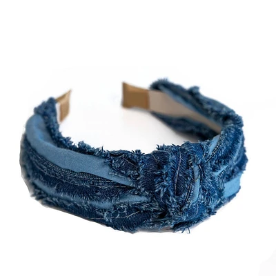 LXLM by Locks & Mane Denim Headband - Blue