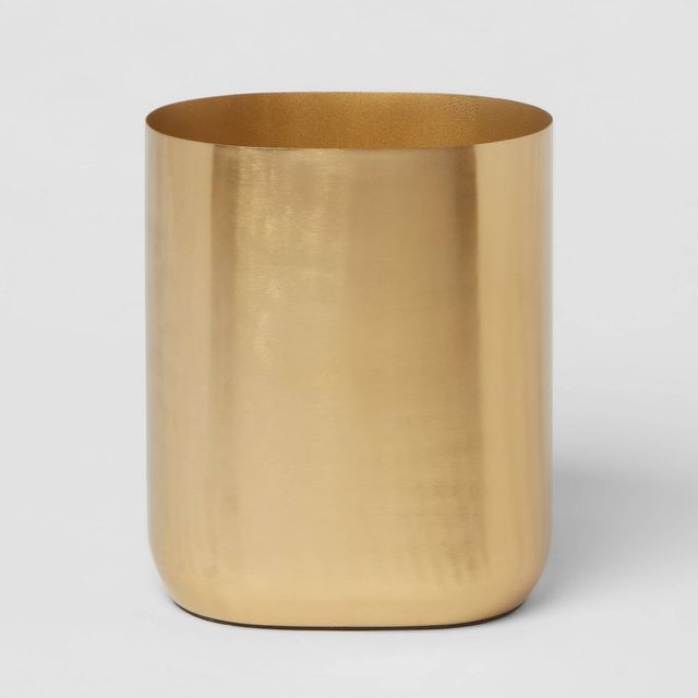 Brushed Brass Waste Can Gold - Threshold