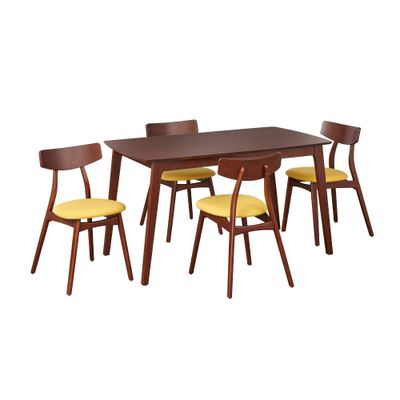 5pc Archer Rectangular Dining Set  - Buylateral: Mid-Century Modern, 4 Upholstered Chairs