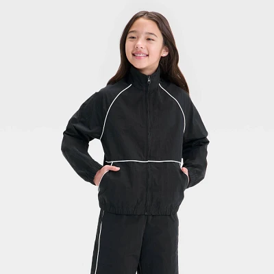 Girl Windbreaker Zip-Up Jacket