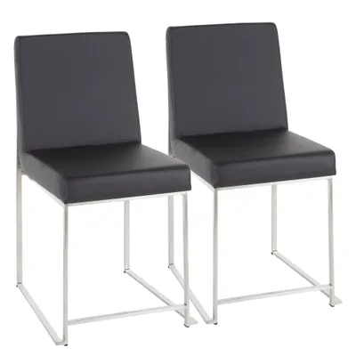 Set of 2 Fuji High Back Dining Chairs  - LumiSource