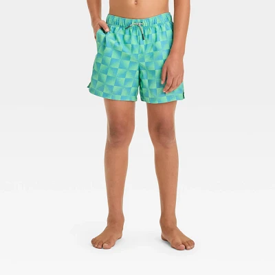 Boy Plaid Swim Short