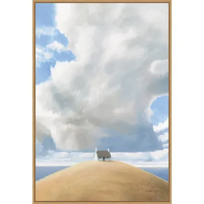 Amanti Art 23x33 House on The Hill by James Wiens Framed Canvas Wall Art Print : Modern Lithograph, Polystyrene Frame