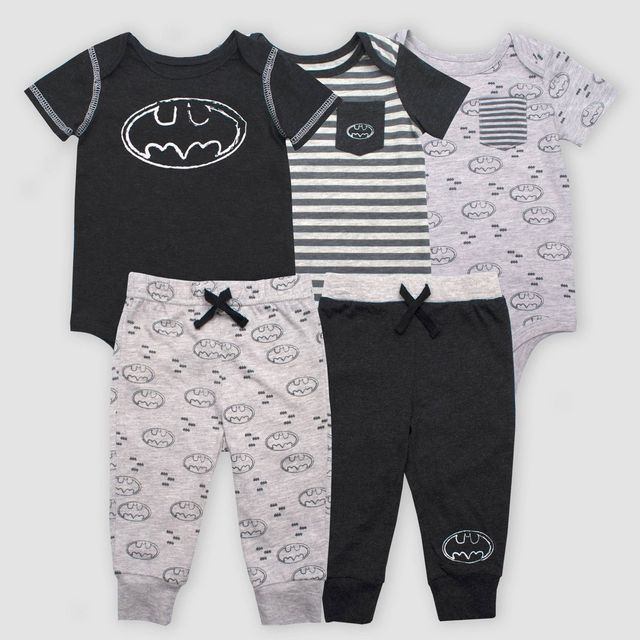 Baby Boys Warner Bros. DC Comics Batman 5pc Bodysuit and Leggings Set