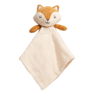 Pearhead Organic Cotton Fox Snuggle Blanket - Orange