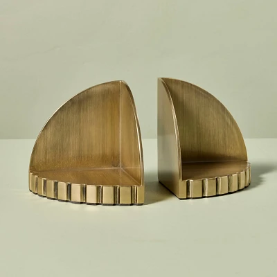 Brass Idler Gear Bookends Antique Finish (Set of 2) - Hearth & Hand with Magnolia