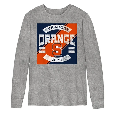 NCAA Syracuse Orange Boys ong Sleeve Gray T-Shirt