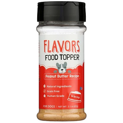 Flavors Food Topper Peanut Butter Dog Treats - 3.1oz