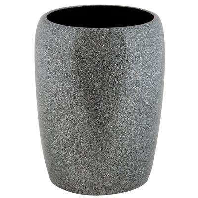 Eclat Glitter Bathroom Waste Basket Gray - Elle Dcor