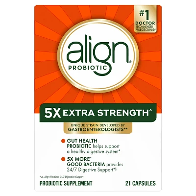 Align 5X Extra Strength Daily Probiotic Supplement - Capsules 21ct