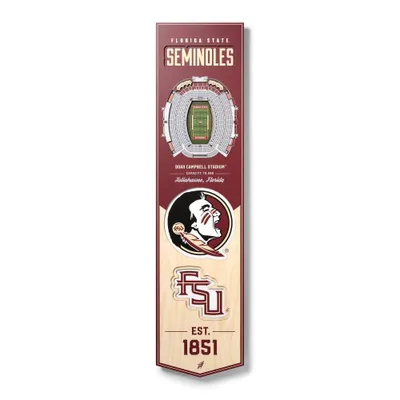 8 X 32 NCAA Florida State Seminoles 3D StadiumView Banner