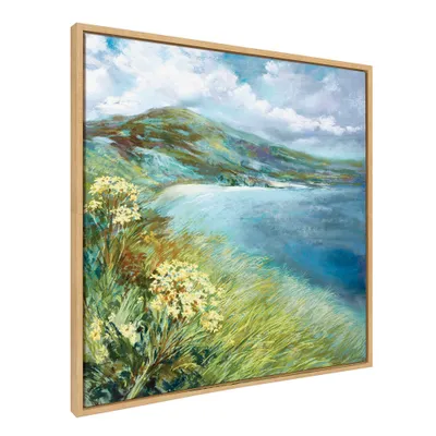 30 x 30 Sylvie Emerald Isle Ring of Kerry Framed Canvas by Nel Whatmore Natural - Kate & Laurel All Things Decor