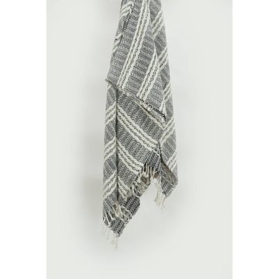 50x60 Multi Striped Throw Blanket - Home: Cotton, Loomed