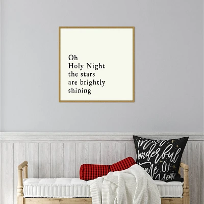 22 x 22 Oh Holy Night Framed Wall Canvas - Amanti Art