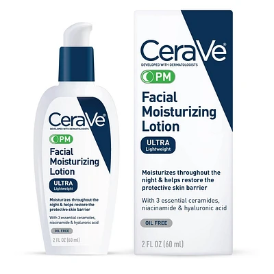 CeraVe PM Moisturizing Lotion, Night Cream for All Skin TypeS