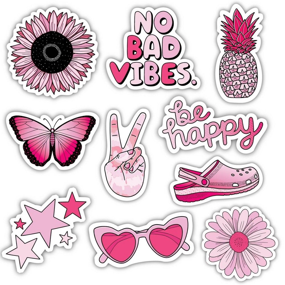 Big Moods Aesthetic Sticker Pack 10pc : Target