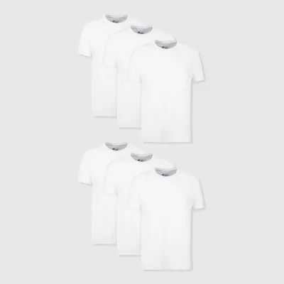 Hane Men Crew Neck T-Shirt with Freh IQ 5pk - White XXL: Tagle, Moiture Wicking,