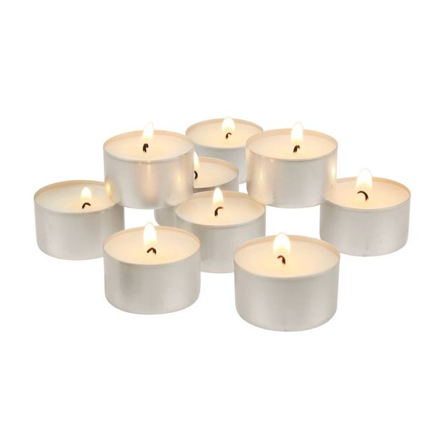 Tealight Candles White - Stonebriar Collection: Unscented, 6-7