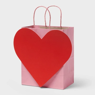 15x11.21x1.6 Valentines Day Small Gift Bag Heart Pop Up - Spritz