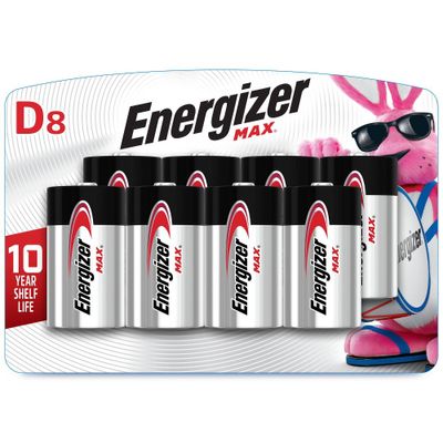 Energizer 8pk Max Alkaline D Cell Batteries
