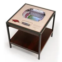 NCAA Arkansas Razorbacks 25-Layer StadiumViews Lighted End Table