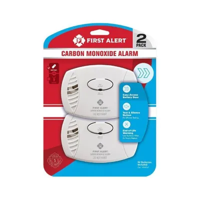 First Alert 2pk CO400CN2 Battery Powered Carbon Monoxide Detector