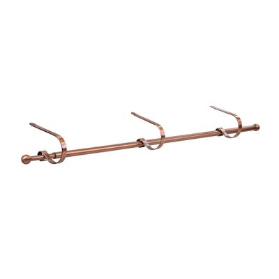 Original MantleClip Rod Stocking Holder Brushed Copper: Expandable Hanger for Mantel, Protective Gripper Pads