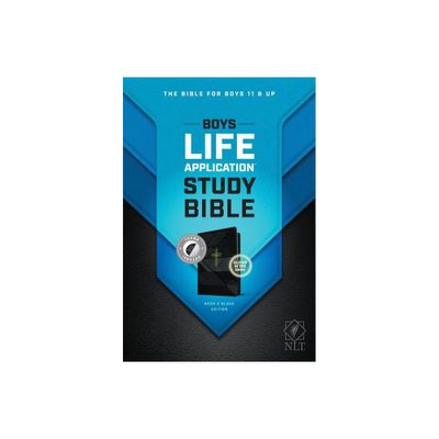 NLT Boys Life Application Study Bible, Tutone (Leatherlike, Neon/Black, Indexed) - (Leather Bound)