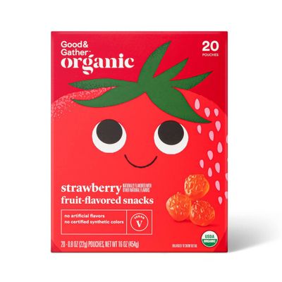 Organic Strawberry Fruit Snacks - 20ct - Good & Gather