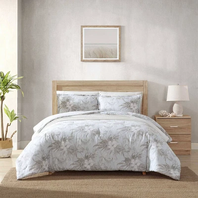 Tommy Bahama Beachway Blooms Duvet Cover Set Gray