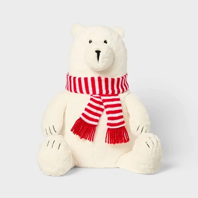 12 Polar Bear with Scarf Stuffed Animal - Gigglescape