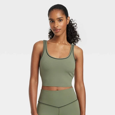 Women Tipped Cropped Sport Bra