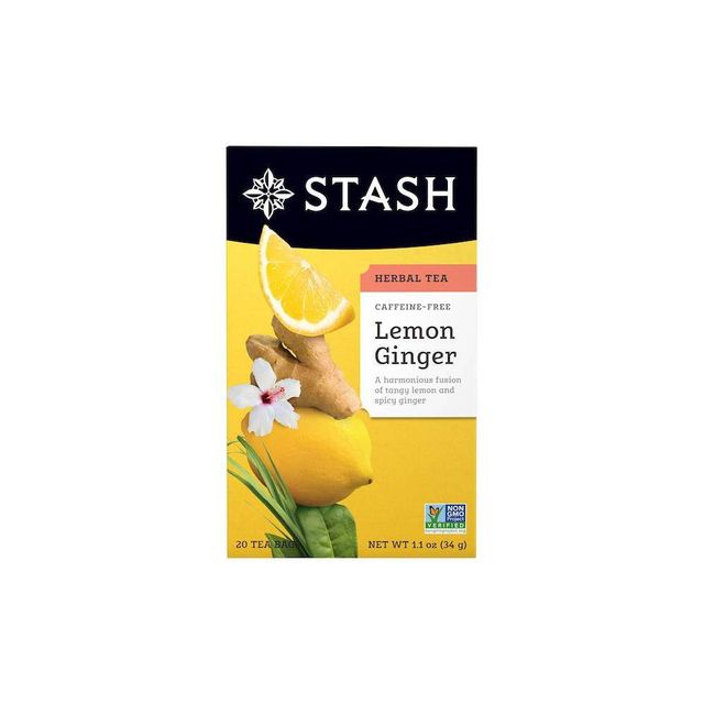 Stash Lemon Ginger Herbal Tea Bags - 1.1oz/20ct