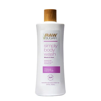 Raw Sugar Simply Body Wash - Hibiscus + Island Fruit - 25 fl oz