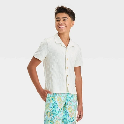 Boys Solid Cover up Top