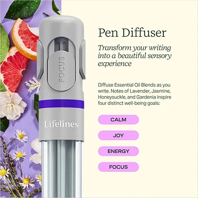 Lifelines Shake It Up Sensory Journal Ocean + In Bloom Pen Diffuser